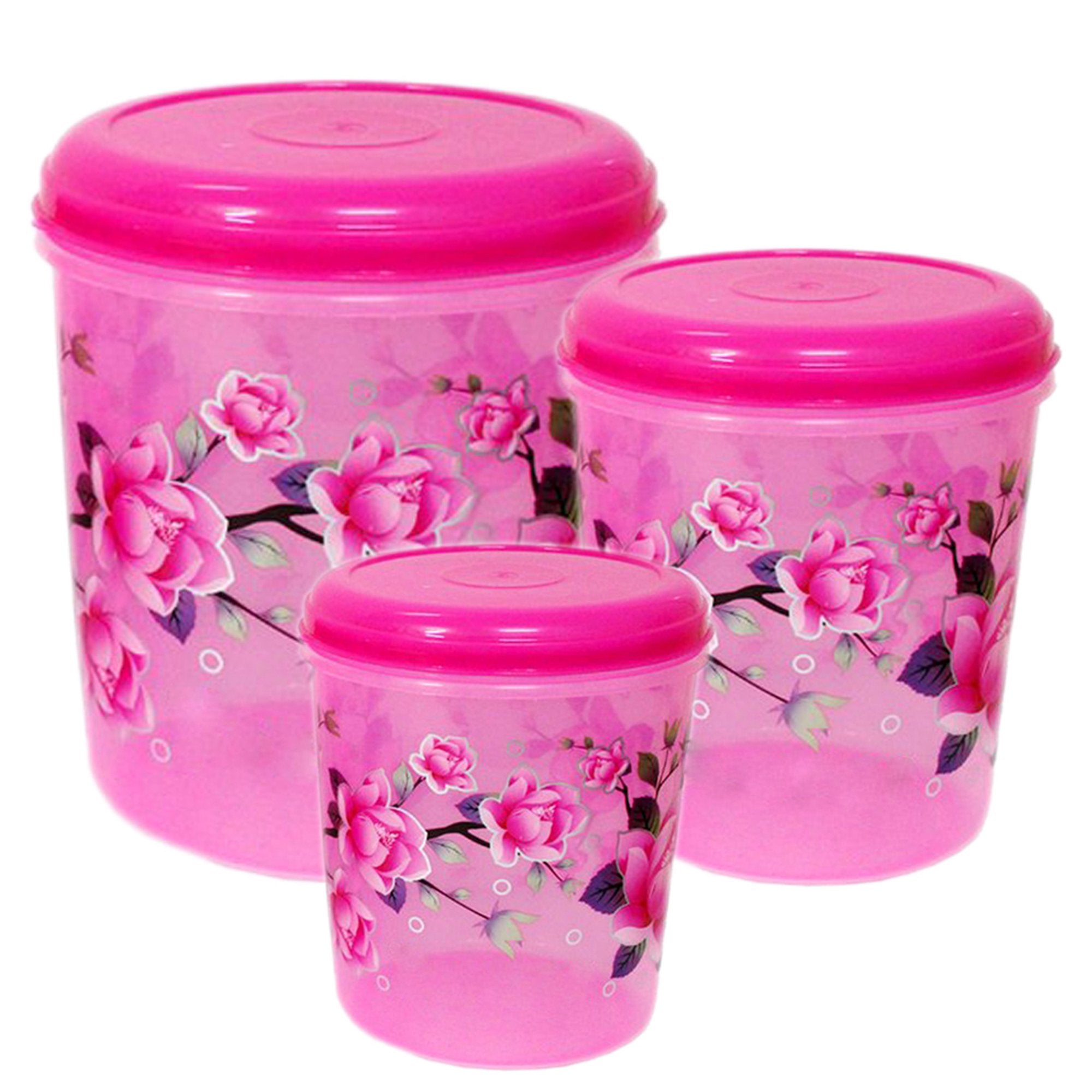 3684 Food Storage Containers Kitchen Containers for Storage Set 1000 ml, 2000ml, 3000 ml (Set of 3) (multicoloured) - SkyShopy 3684 Food Storage Containers Kitchen Containers for Storage Set 1000 ml, 2000ml, 3000 ml (Set of 3) (multicoloured) - SkyShopy